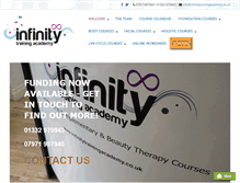 Tablet Screenshot of infinitytrainingacademy.co.uk